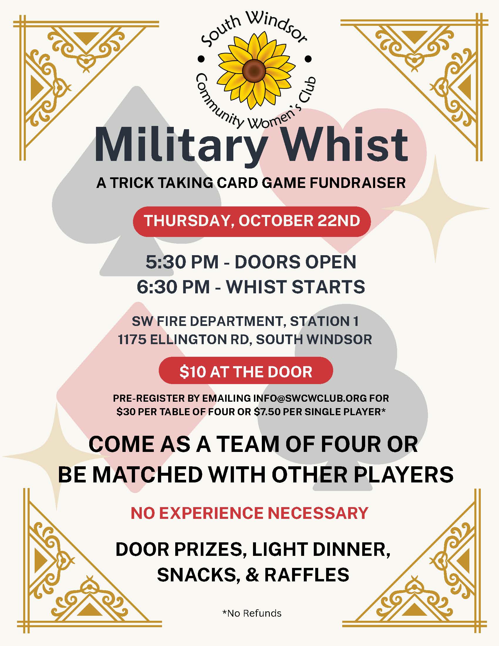 Military Whist Fundraiser
