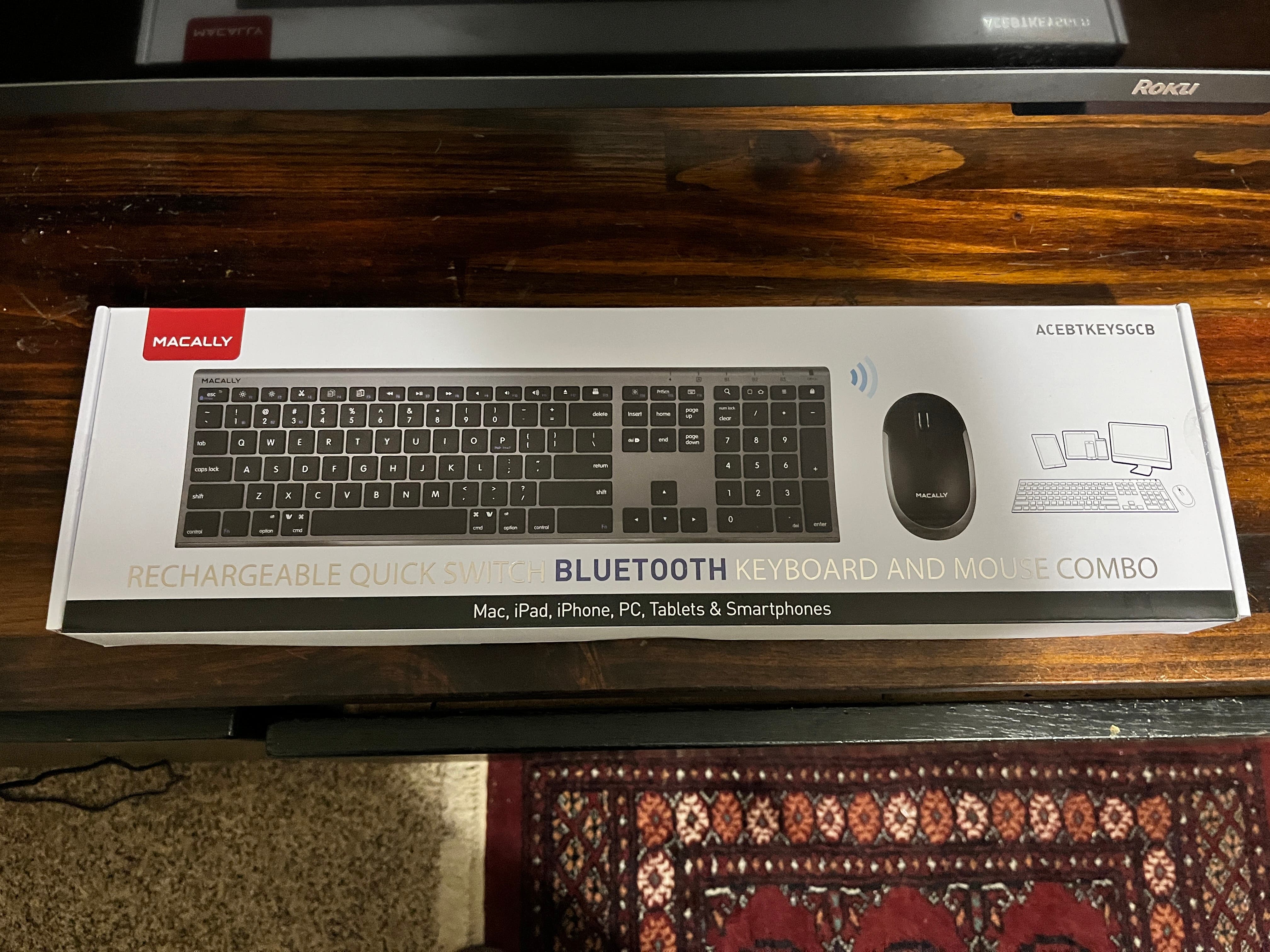 MACALLY BLUE TOOTH KEYBOARD AND MOUSE COMbO