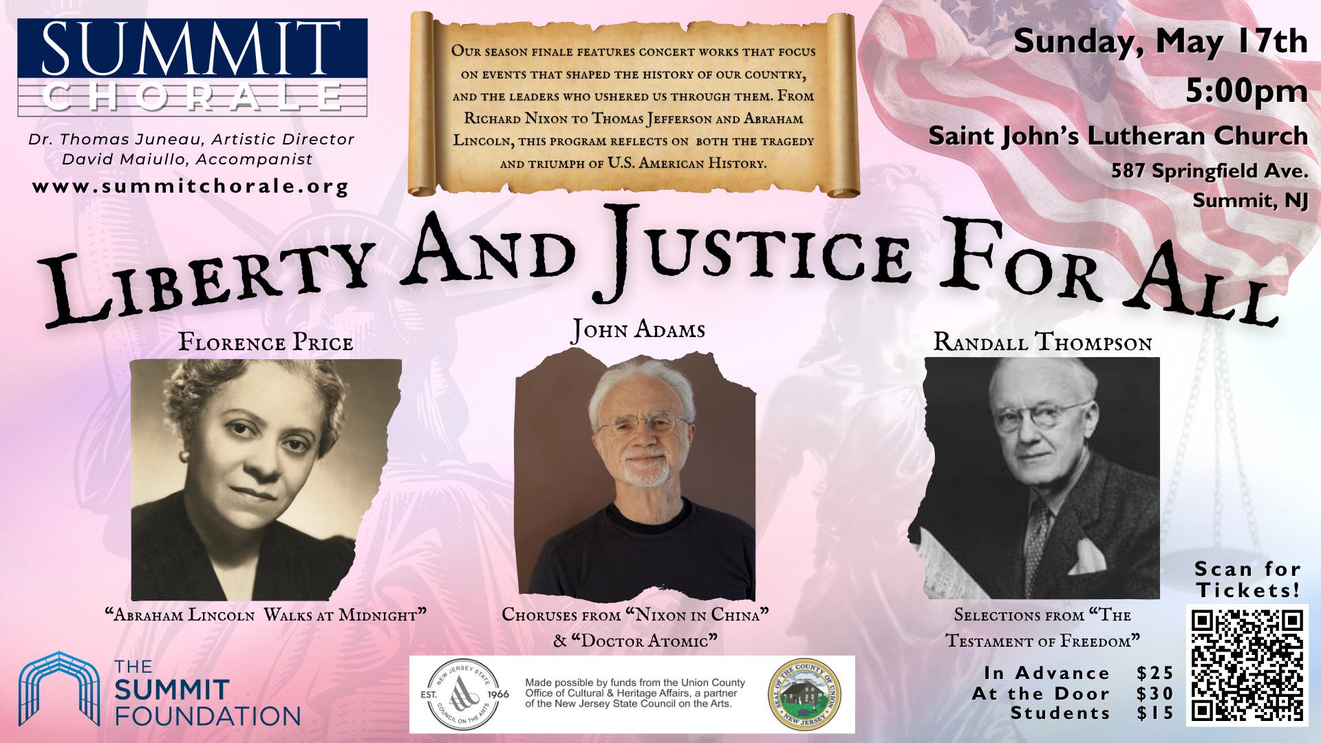 Summit Chorale Presents Concert "Liberty and Justice for All)