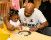 t’s a fun filled morning of pre-Thanksgiving arts and crafts and a myriad of activities that Fathers (majority African American) participate in with their preschool aged children.  