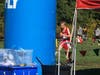 Stratford's Matt Kleszczewski is seen crossing the finish line under the Hoka arches at Manchester's Wickham Park on Saturday October 8th 2022
