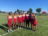 The 2023 Stratford High School Boys Cross Country Team.  From left to right, Akeem Wright, Dyllan Ascuncion, Dante Dawes, Kent Taylor,  Papa Insaidoo, Max lilya, and Jose Mora.  Missing is Jace Taylor 