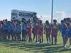 SHS Cross Country boys toe the starting line.