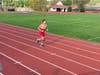 Stratford's Jace Taylor streaking towards the finish line.  