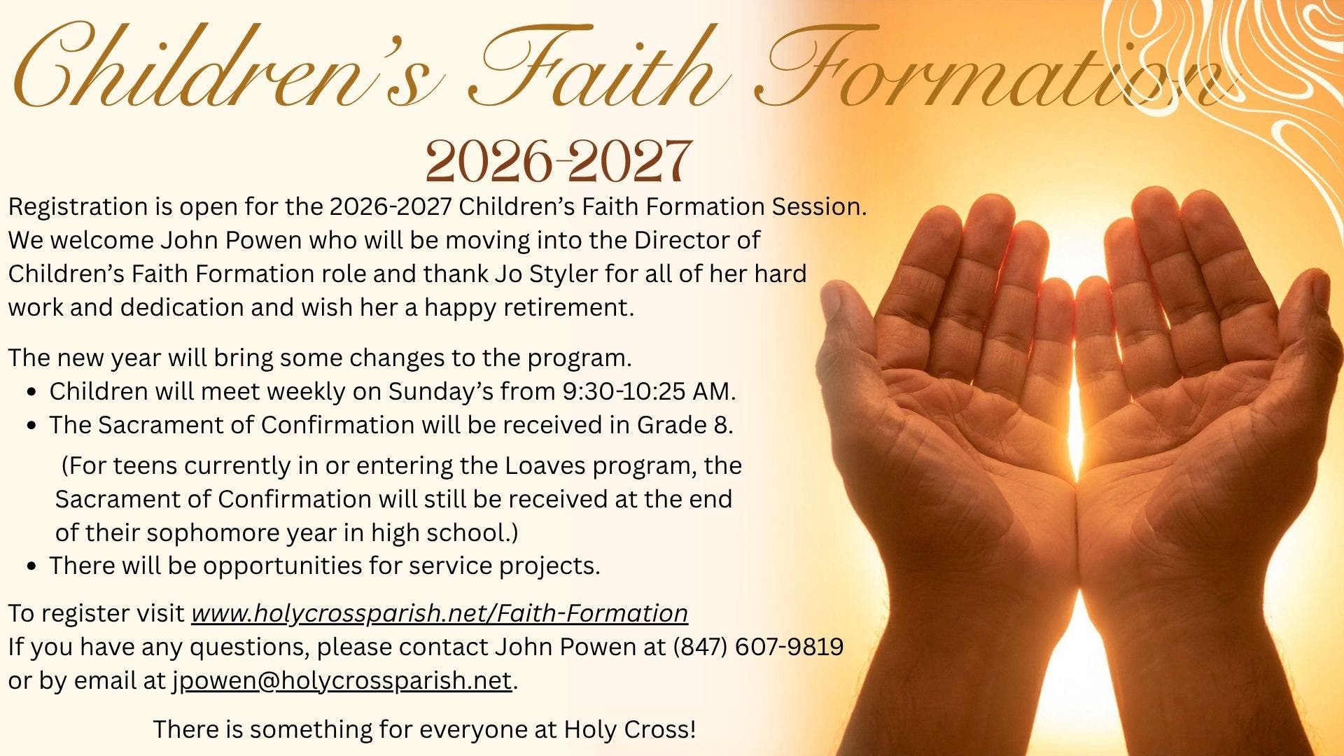 Holy Cross Parish-Children's Faith Formation Classes