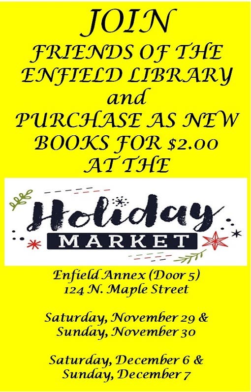 Friends of the Enfield Library Holiday Marketplace Book Sale