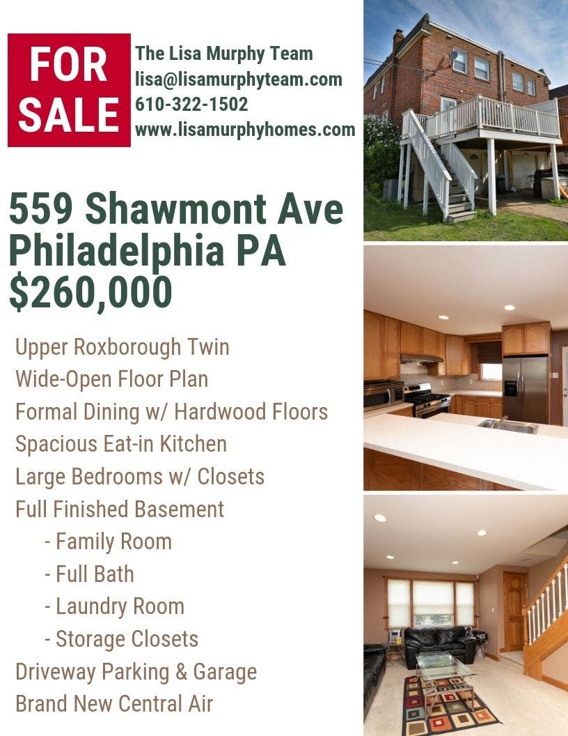 Just Listed 559 Shawmont in Upper Roxborough Plymouth, PA Patch