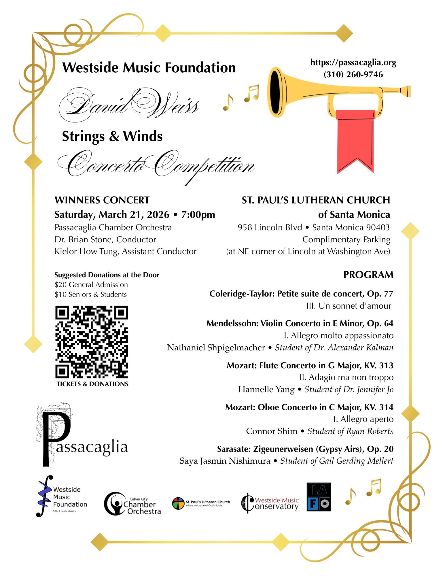 FREE CLASSICAL CONCERT • WMF David Weiss Strings & Winds Concerto Competition Winners