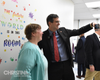 County Executive Matt Meyer takes a picture with a community member at the ribbon cutting of Brookside Elementary School's School-Based Wellness Center