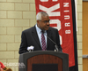 Brookside Elementary School Principal, Eric Stephens, speaks at ribbon cutting. 