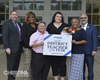 Stacey DiIenno, the 2024-2025 District Teacher of the Year stands with Marshall Elementary School Administration, Superintendent Dr. Shelton, Deputy Superintendent Dr. Deirdra Joyner, and Director of Teaching & Learning ES Dr. Aaron Selekman.
