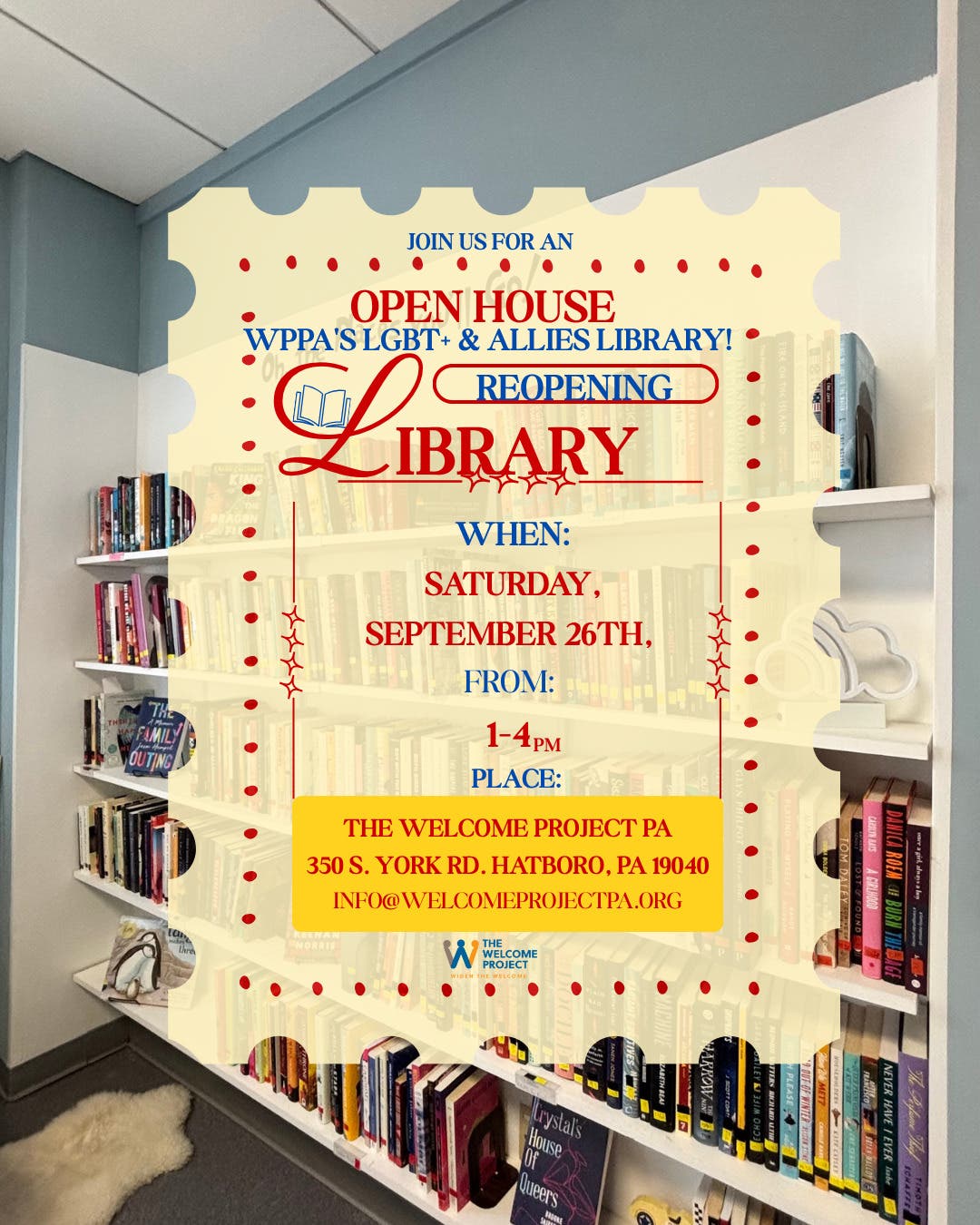 Open House: WPPA's LGBT+ & Allies Library Reopening