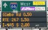 Toll Sign on I-66 Entrance