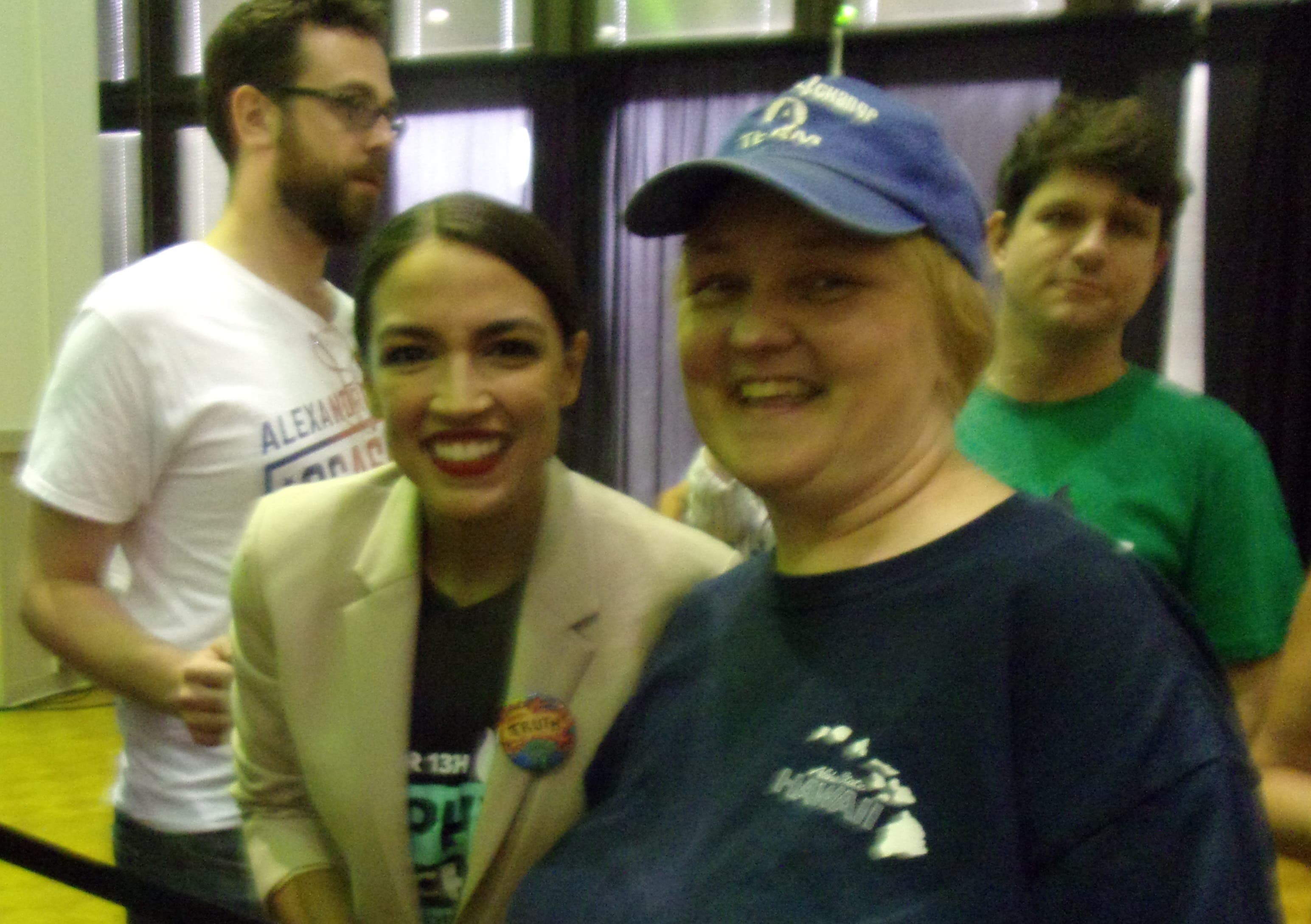 Squad leader Alexandria Ocasio-Cortez with New Jersey Democrat Lisa McCormick