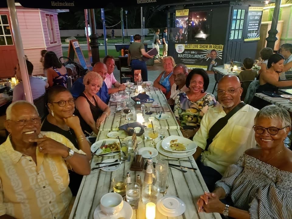 Bonnie Watson Coleman, seen here with family members enjoying a meal at a resort in Aruba, is on the hot seat over a vote to undermine Israel's economy to accomplish what repeated military attacks could not do: Destroy the Jewish state.