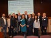 L to R: Ryan Boniello, Operation & Sales, Boniello Development; Kara Allen, Senior Advisor, NYSERD; Thomas Bourgeois, Director, U.S. Dept of Energy’s NY/NJ CHP Center; Mamaroneck Town Supervisor Nancy Seligson; Michel Delafontaine, DER & Business Developm