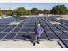 Richard Ellenbogen on the roof of his factory in New Rochelle 