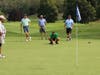 Golfers (left to right Terry Guiry, Eric Lorenzen, Bud Hammer, and Bob Corcoran) sizing up the fourth hole at Scarsdale Golf Course during United Way of Westchester and Putnam’s sold-out Day of Golf on Sept. 14th.
