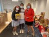 Principal Rosemary Beirne and student project leaders 