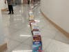 Cereal boxes toppled in domino effect 