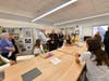 Cardinal Dolan touring the school's new Innovation Hub 