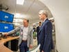 Dan Miller, MD with White Plains Mayor Thomas Roach in hospital’s e-Health Center, a high-tech space unlike any other in Westchester County or the Hudson Valley.