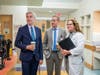 Mayor Tom Roach (left) with WMCHealth's Josh Ratner (center) and Nicole Lucas, RN