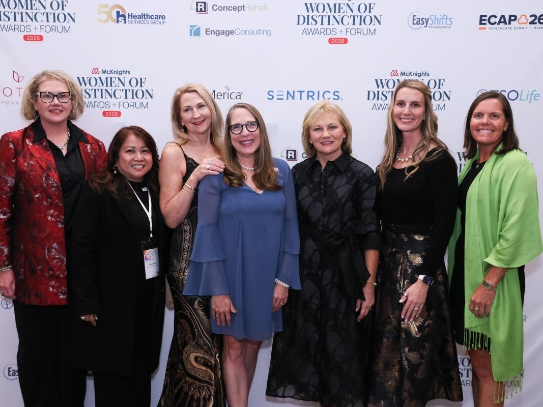 Ashley Wade (center in blue) at the May 4 McKnight’s Women of Distinction Awards.
