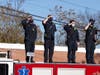 Members of FFD Ladder 2 salute our veterans.