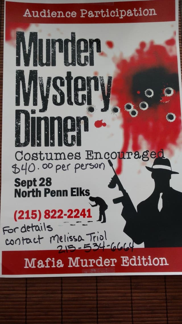 Sep 28 Murder Myster Dinner Montgomeryville PA Patch