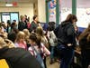 Parents visit Lace to see and hear the wool wire projects