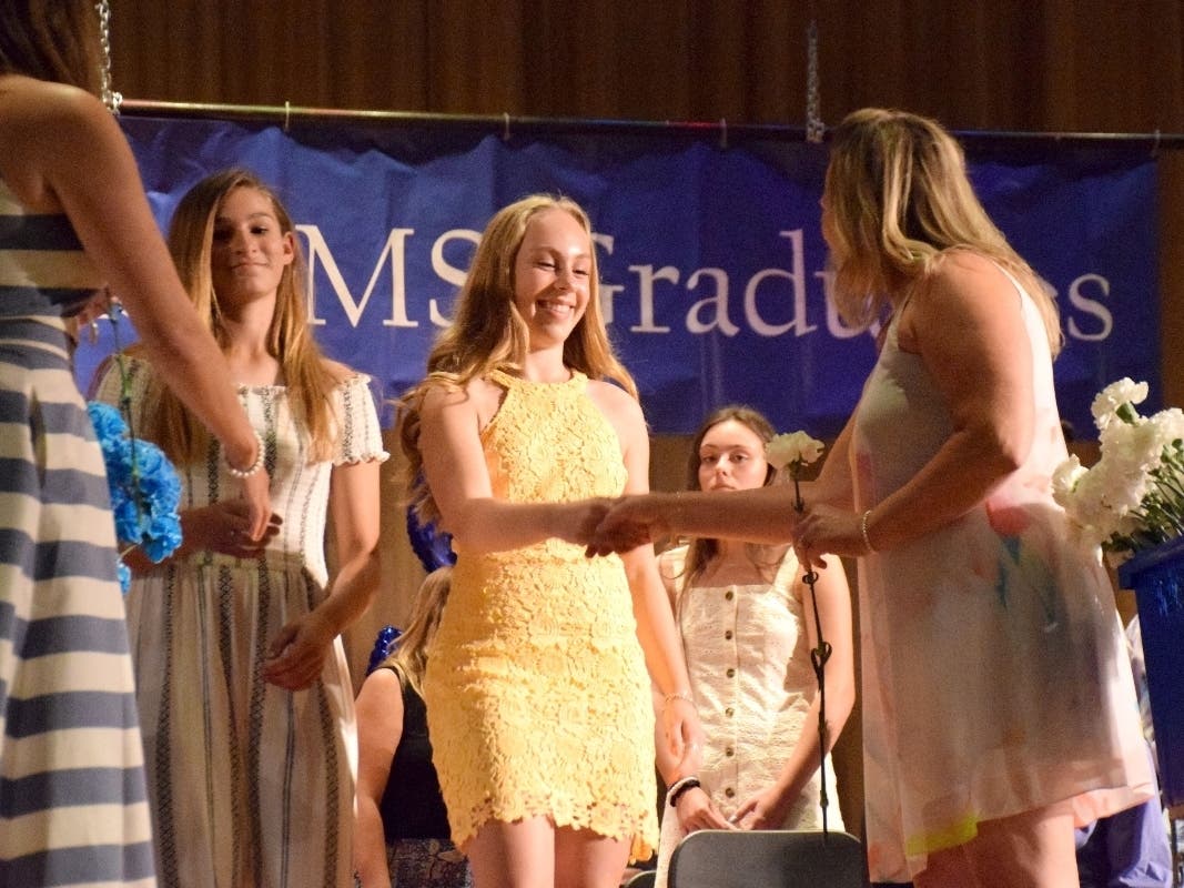 Elwood Middle School eighth-grade students were honored at the school’s moving up ceremony on June 24.