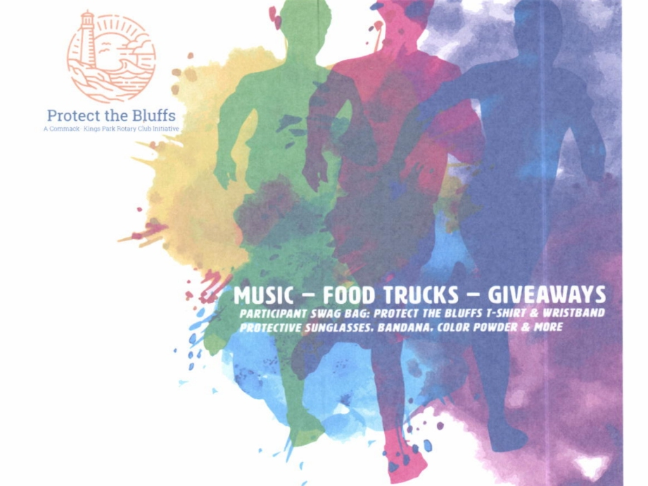 The Color Walk/Run To Protect the Kings Park Bluff will take place Oct. 19.