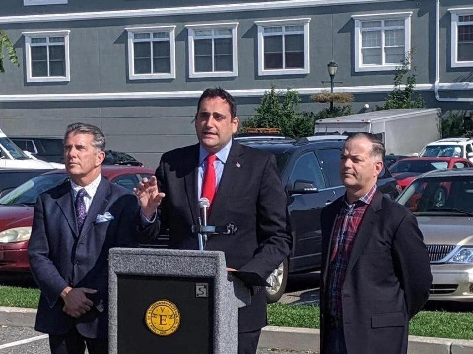 L-R: Councilman Eugene Cook; Supervisor Chad A. Lupinacci; Councilman Edmund J.M. Smyth.