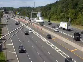 Two lanes were closed on the I-495 due to pothole repairs.