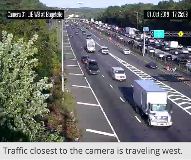 Eastbound traffic is at a standstill due to a crash just up ahead on the Long Island Expressway.