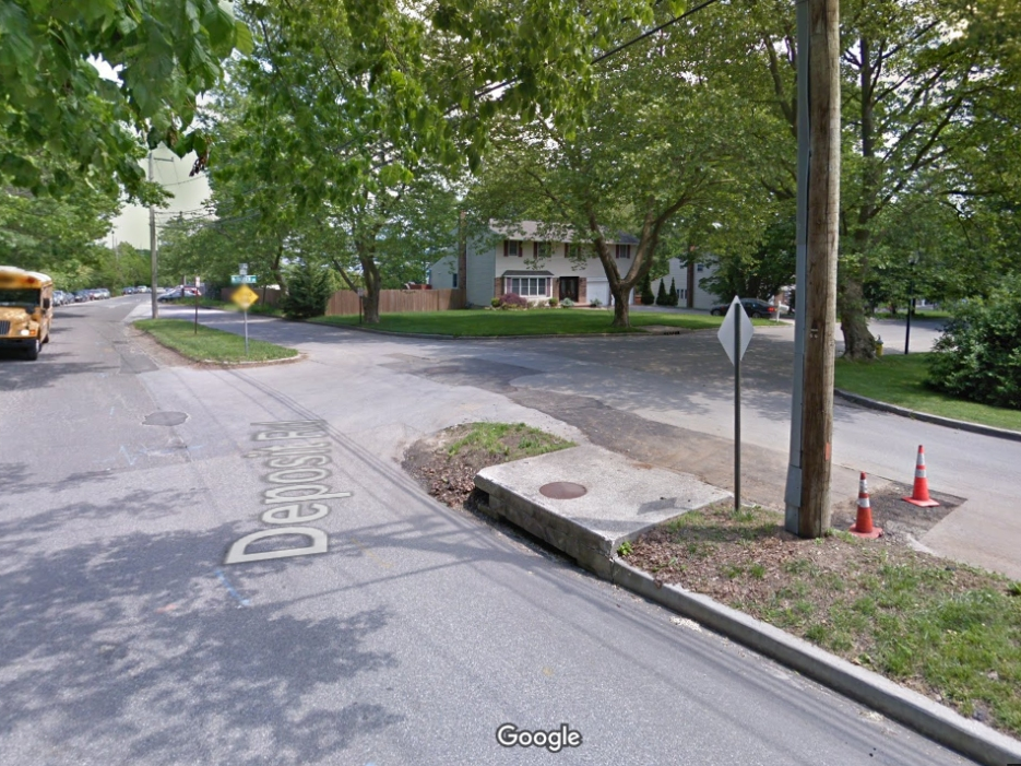 Deposit Road near McFadden Drive in East Northport, by where an unconscious bicyclist was found by a passing driver.