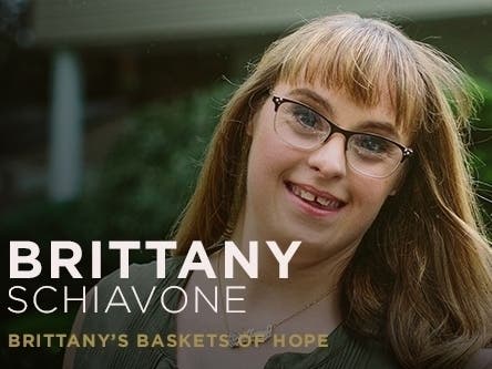 Brittany Schiavone, founder of Brittany's Baskets of Hope, was named a L'Oreal Paris Women of Worth nominee.