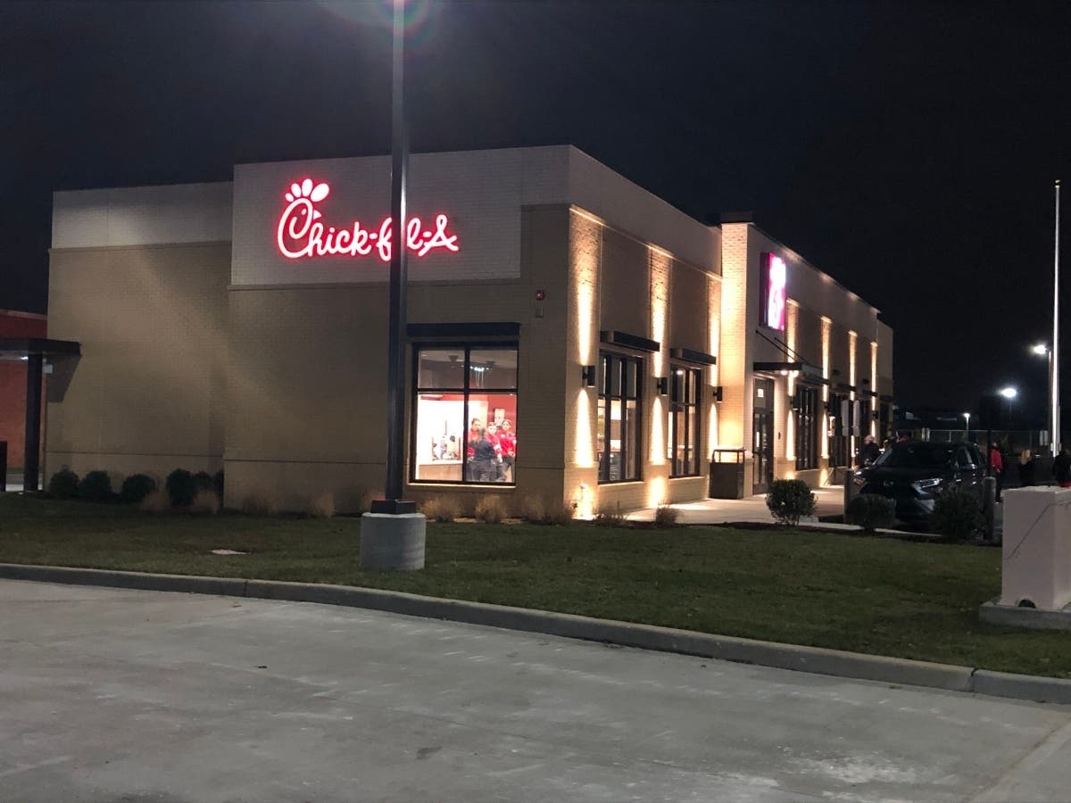 Farmingdale's Chick-fil-A opened Thursday morning as dozens spent the night camping out for a free year's worth of food.