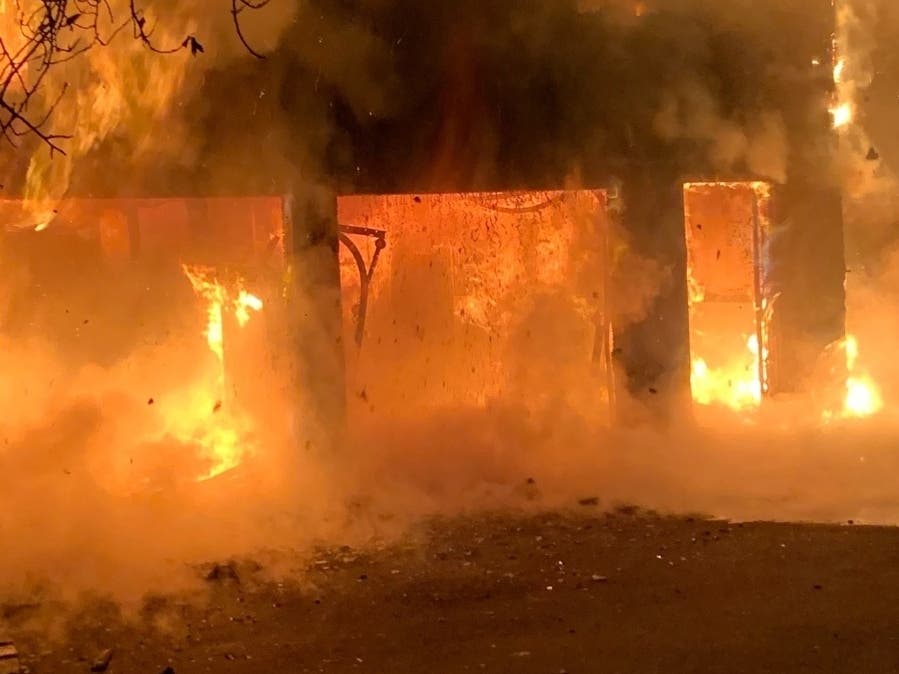 A massive fire broke out at a Dix Hills home on Sunday night, prompting a response by about 75 firefighters.