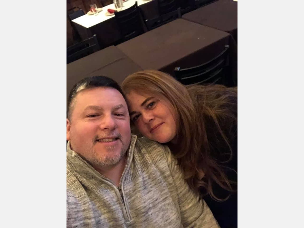 Michael Nistad, 46, of Farmingdale, with his wife, Danielle. Nistad is recovering from the coronavirus and discussed his experience having it.