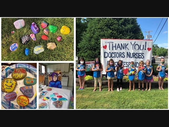 Daisy Troop 575 of St. James decorated and delivered kindness rocks in appreciation and support for essential workers during the COVID-19 pandemic.