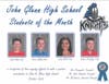 Elwood-John H. Glenn High School students Esaia Bell, Connor Crowley, Kevin Golden and Jack Sikes were selected as October Students of the Month.