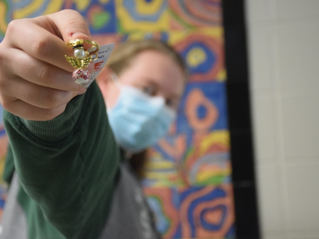 Harborfields High School sophomore Orla Roberts’ “COVID Angels” serve as symbols of hope throughout the community.