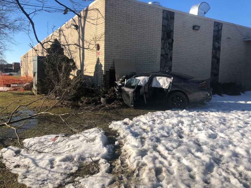 D’Addario employees saved a man and prevented significant damage to the Farmingdale factory after the driver crashed into the building on Feb. 25.