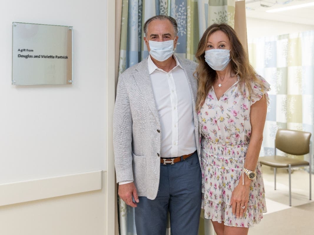 Douglas Partrick, owner of Heatherwood Luxury Rentals, and his wife, Violetta, made a $1 million donation to Huntington Hospital.