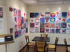 The “Community of Hearts” art exhibit honors the lives lost on Sept. 11, 2001, as hearts were drawn to be displayed at the libraries in Northport and East Northport.