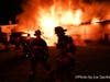 Smithtown firefighters battled a house fire in Smithtown on Monday morning.