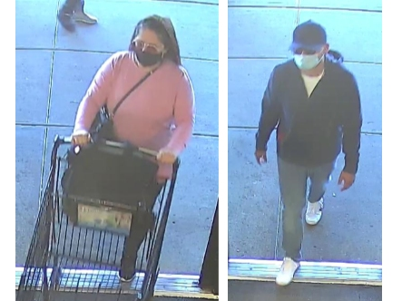 A woman and man are wanted in connection with stealing a woman's wallet in Melville in October, Suffolk police said.