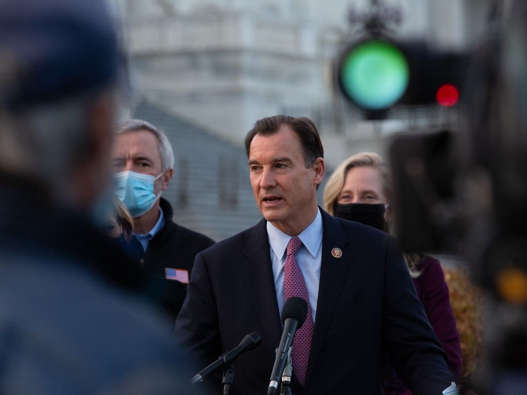 U.S. Representative Tom Suozzi (D-Glen Cove), pictured in December 2020, announced Monday he will run for governor of New York, according to reports.